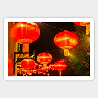 Copy of Red lantern street lights for Chinese New Year 2 Sticker